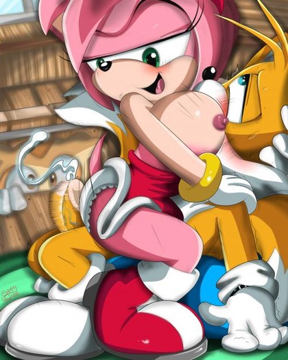 420px x 525px - Busty Amy Rose can make Tails to cum even before she takes off her cute  panties! â€“ Sonic Hentai